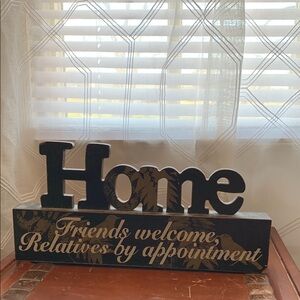 Black 'Home' Decorative Sign